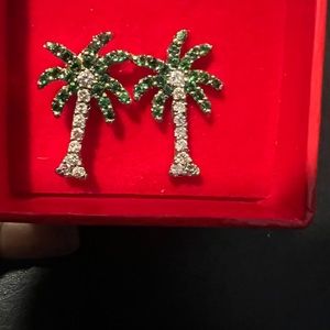 Custom 10 k gold, diamond, and gemstone earrings.